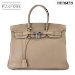 美品 エルメス HERMES バーキン35 トゴ トゥルティエールグレー ハンド バッグ □J刻印 シルバー 金具 Birkin 35 90312409