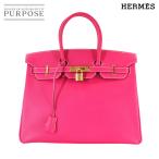 新品同様 エルメス HERMES バーキン35 エプソン ローズティリアン ハンド バッグ □Q刻印 ゴールド 金具 Birkin 35 90312424