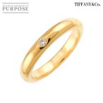 ティファニー TIFFANY&CO. スタッキング バンド 5号 リング ダイヤ 1P K18 YG イエローゴールド 750 指輪 Stacking Ring 90312912