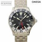 オメガ OMEGA シーマスター GMT 2834 50 50周年記念モデル メンズ 腕時計 ブラック オートマ 自動巻き Seamaster 90312981