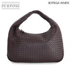 新品同様 ボッテガ ヴェネタ BOTTEGA VENETA イントレチャート ミディアム　ホーボー ショルダー バッグ レザー ブラウン 90313098