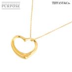 ティファニー TIFFANY&amp;Co. オープンハート 幅21.5mm ネックレス 40cm K18 YG イエローゴールド 750 Open Heart Necklace 90313171