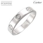 カルティエ Cartier ラブ スモール SM #55 リング ダイヤ 1P K18 WG ホワイトゴールド 750 指輪 Love Ring 90313769