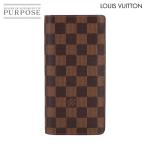 未使用 展示品 ルイ ヴィトン LOUIS VUITTON ダミエ ポルトフォイユ ブラザ 二つ折り 長財布 エベヌ N60017 Damier Brazza Wallet 90314075