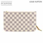 未使用 展示品 ルイ ヴィトン LOUIS VUITTON ダミエ アズール ポーチ ベージュ ゴールド 金具 Damier Azur Pouch 90314108