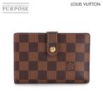 ショッピングルイ･ヴィトン 新品同様 ルイ ヴィトン LOUIS VUITTON ダミエ ポルトフォイユ ヴィエノワ 二つ折り がま口 財布 エベヌ N61674 Viennois Wallet 90314130