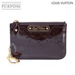 未使用 展示品 ルイ ヴィトン LOUIS VUITTON モノグラム ヴェルニ ポシェット クレ NM コインケース レザー アマラント M93557 90314235