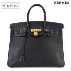 美品 エルメス HERMES バーキン35 アルデンヌ ブラック ハンド バッグ □C刻印 ゴールド 金具 Birkin 90314421