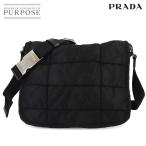 未使用 展示品 プラダ PRADA キルティング ショルダー バッグ ナイロン ブラック Shoulder Bag 90314425