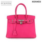美品 エルメス HERMES キャンディ バーキン30 エプソン ローズティリアン ルビー ハンド バッグ □O刻印 シルバー 金具 90314427