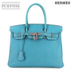 エルメス HERMES バーキン30 トゴ ブルージーン ハンド バッグ □K刻印 シルバー 金具 Birkin 30 90315034