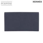 新品同様 エルメス HERMES シチズンツイル ロング 二つ折り 長財布 エバーカラー ブルーニュイ U刻印 Citizen Twill Wallet 90315112