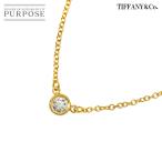 ショッピングダイヤ ティファニー TIFFANY&CO. バイザヤード ダイヤ 1P ネックレス 37cm K18 YG イエローゴールド 750 By The Yard Necklace 90315658