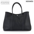 エルメス HERMES ガーデンパーティ 36 PM トート バッグ ネゴンダ ブラック □K刻印 シルバー 金具 Garden Party PM 90316624