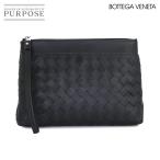 ショッピングボッテガ・ヴェネタ 新品同様 ボッテガ ヴェネタ BOTTEGA VENETA イントレチャート クラッチ セカンド バッグ レザー ブラック Clutch Second Bag 90316726