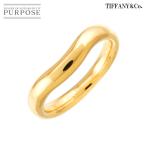 ティファニー TIFFANY&amp;Co. ワイド カーブド バンド 2.5号 リング K18 YG イエローゴールド 750 指輪 Curved Band Ring 90317099