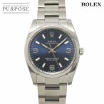 ロレックス ROLEX エアキング 114200 ランダム番 ルーレット メンズ 腕時計 ブルー オートマ 自動巻き ウォッチ Air King 90324086