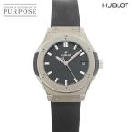 ウブロ HUBLOT クラシックフュージョン 581 NX 1171 RX レディース 腕時計 デイト ブラック チタン クォーツ Classic fusion 90325049