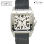 カルティエ Cartier サントス100 MM WSSA0008 ボーイズ 腕時計 シルバー オートマ 自動巻き ウォッチ Santos 100 90329147