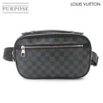  как новый Louis Vuitton LOUIS VUITTON Damier gla Fit Anne b направляющие сумка "body" черный серый N41289 Ambler 90333354