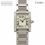 カルティエ Cartier タンクフランセーズSM W4TA0008 レディース 腕時計 ダイヤベゼル クォーツ Tank Francaise 90334750