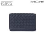  как новый Bottega Veneta BOTTEGA VENETA сетка футляр для карточек кожа темно-синий Card Case 90336482