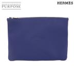  как новый Hermes HERMES Neova nGM сумка нейлон полиуретан голубой морской темно-синий Neobain GM Pouch 90344753
