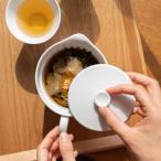 美濃焼 茶白 ポット 白磁　　日本製