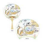 поздравительная открытка summer веер "uchiwa" карта кошка . золотая рыбка рисунок 689343 [M рейс 1/3]