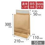 宅配袋 SSSマチ大サイズ 幅210×マチ110×高さ300＋折り返し50mm 茶色 材質120g/m2（50枚）【アウトレット】【在庫処分価格】【在庫なくなり次第販売終了】