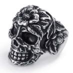 Yahoo! Yahoo!ショッピング(ヤフー ショッピング)PW 高品質316Lステンレス 髑髏x人食花 指輪 条件付 送料無料 22471