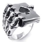 Yahoo! Yahoo!ショッピング(ヤフー ショッピング)PW 高品質316Lステンレス 髑髏ｘスペード 指輪 条件付 送料無料 23399