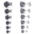 Yahoo! Yahoo!ショッピング(ヤフー ショッピング)PW 高品質CZダイヤ ステンレス　12点セット ピアス 条件付 送料無料 23918