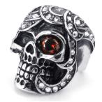 Yahoo! Yahoo!ショッピング(ヤフー ショッピング)PW 高品質ステンレス ジルコン 髑髏 スカル 指輪 条件付 送料無料 24667