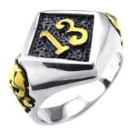 Yahoo! Yahoo!ショッピング(ヤフー ショッピング)PW 高品質316Lステンレス フリーメイソン 髑髏スカル 指輪 / 金銀 都市伝説 秘密結社 シルバー 14-28号可選 幅18mm リング[ラッピング対応] 条件付送料無料25245