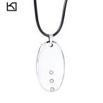 Yahoo! Yahoo!ショッピング(ヤフー ショッピング)PW 高品質タングステン ダイヤCZ嵌め 銀色 楕円ペンダント / 長さ45mm 幅25mm 40g チェーン付き シルバー色 ネックレス[ラッピング対応] 条件付送料無料60027