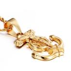 Yahoo! Yahoo!ショッピング(ヤフー ショッピング)PW 高品質316Lステンレス 十字 キリストx舵 金 ペンダント / 長さ60mm 幅35mm 17g ネックレス [ラッピング対応] 条件付送料無料60130