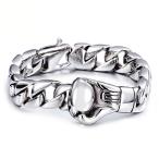 Yahoo! Yahoo!ショッピング(ヤフー ショッピング)PW 高品質316Lステンレス シルバー銀色 ボクシンググローブ 喜平 ブレスレット / 幅15mm 周囲220mm 94g  バングル[ラッピング対応] 条件付送料無料60254