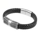 Yahoo! Yahoo!ショッピング(ヤフー ショッピング)PW 高品質316Lステンレス 銀 黒 編込み ブレスレット / 幅12mm 周囲210mm 33g  バングル[ラッピング対応] 条件付送料無料60324