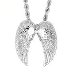 Yahoo! Yahoo!ショッピング(ヤフー ショッピング)PW 高品質316Lステンレス シルバー銀色 天使の翼 エンジェル ウイング ペンダント / 長さ40mm 幅37mm 15g  ネックレス[ラッピング対応] 条件付送料無料60325
