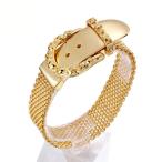 Yahoo! Yahoo!ショッピング(ヤフー ショッピング)PW 高品質316Lステンレス 18K金メッキ ベルト型 クロス 髑髏スカルブレスレット / 幅20mm 周囲250mm 81g  バングル[ラッピング対応] 条件付送料無料60388