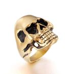 Yahoo! Yahoo!ショッピング(ヤフー ショッピング)リング[ラッピング対応] PW 高品質316Lステンレス ゴールド金 シルバー銀 パンク風 髑髏スカル 首の骸骨 ring /  幅30mm 16-28号 20g 条件付送料無料60947