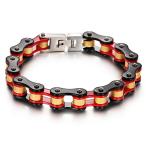 Yahoo! Yahoo!ショッピング(ヤフー ショッピング)バングル[ラッピング対応] PW 高品質316Lステンレス チェーン型 ヘアライン仕上げ 赤 金 銀 黒 bracelet /  長さ225mm 幅10mm 70g 条件付送料無料60977