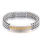 Yahoo! Yahoo!ショッピング(ヤフー ショッピング)PW 高品質316Lステンレス シルバー銀 王族の紋章 ターラントチェーンブレスレット /  長さ220mm 幅10mm 75g バングル[ラッピング対応] 条件付送料無料61032