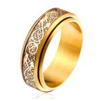 Yahoo! Yahoo!ショッピング(ヤフー ショッピング)指輪 リング[ラッピング対応] PW 精良SUS316L製 シルバー銀 ゴールド金 ブルー青 ドラゴン 竜の模様 回転ring /  幅8mm 12-28号 条件付送料無料61318