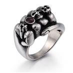 Yahoo! Yahoo!ショッピング(ヤフー ショッピング)指輪 リング[ラッピング対応] PW 精良SUS316L製 シルバー銀色 パンチ 握りこぶし 百合の紋章 髑髏 ring /  幅16m 16-26号 12g 条件付送料無料61337