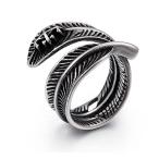 Yahoo! Yahoo!ショッピング(ヤフー ショッピング)指輪 リング[ラッピング対応] PW 精良SUS316L製 シルバー銀色 羽毛 ェザー ring /  幅11m 16-26号 12g 条件付送料無料61351