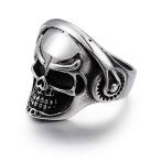 Yahoo! Yahoo!ショッピング(ヤフー ショッピング)指輪 リング[ラッピング対応] PW 精良SUS316L製 シルバー銀色 ヒップポップ ヘットフォンをつける髑髏 スカルring /  幅24m 16-26号 14g 条件付送料無料61354
