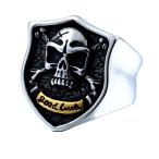 Yahoo! Yahoo!ショッピング(ヤフー ショッピング)指輪 リング[ラッピング対応] PW 精良SUS316L製 シルバー銀色 パンク風 GOOD LUCK グッド ラック 髑髏 スカル ring /  幅22mm 14-29号 19g 条件付送料無料61492