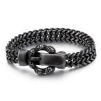 Yahoo! Yahoo!ショッピング(ヤフー ショッピング)ブレスレット[ラッピング対応] PW 精良SUS316L製 アンティーク風 髑髏 スカル 花 フラワー ターラント bracelet /  長さ230mm 幅12mm 88g 条件付送料無料61531